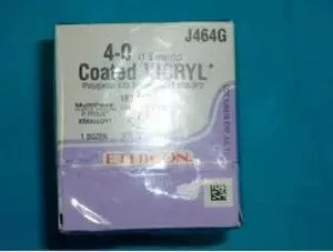 Johnson & - Coated Vicryl - J464G - Suture, Vio Br Ct 4 - 0 18" P3