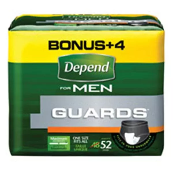Kimberly Clark Professional Guard Depends Adult Male OSFA 5.5x12" Maximum White 2x52/Ca