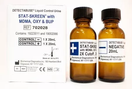 Kova International Drugs of Abuse Control Detectabuse Stat-Skreen Stat-Skreen H with MDMA, OXY, BUP Positive Level / Negative Level 2 X 20 mL - M-1130087-2950 | Each