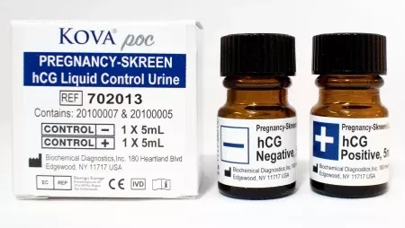 Kova International Reproductive Endocrinology Assay Control Pregnancy-Skreen Human Chorionic Gonadotropin Positive Level / Negative Level 2 X 5 mL - M-1130080-1094 | Each