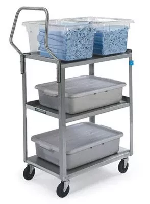 Lakeside Manufacturing Utility Cart Lakeside Handler 24-3/8 X 50-1/4 X 54-4/8 Inch Silver 21 X 49 Inch, 13-1/8 Inch Shelf Clearance - M-1089861-3833 | Each