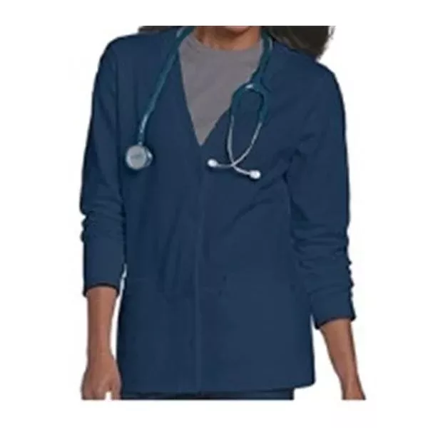 Landau UniformsJacket Scrub 60% Cotton / 40% Polyester Womens Navy Sm 2Pckt Ea