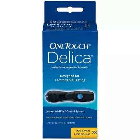 LifeScan Lancing Device OneTouch Adjustable Depth Lancet Needle Multiple Depth Settings - M-722179-2225 | Case of 24