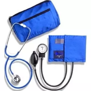 Mabis Healthcare Aneroid Sphygmomanometer Combo Kit For Nurses and Students Adult Size Nylon Cuff 22 Inch Stethoscope Tube Dual Head Stethoscope - M-887914-4975 | Each