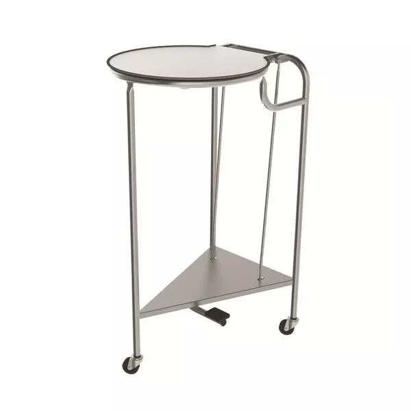 Mac Medical Hamper Linen Stainless Steel Round 18x35" Silver Ea (LH-2000FOL)