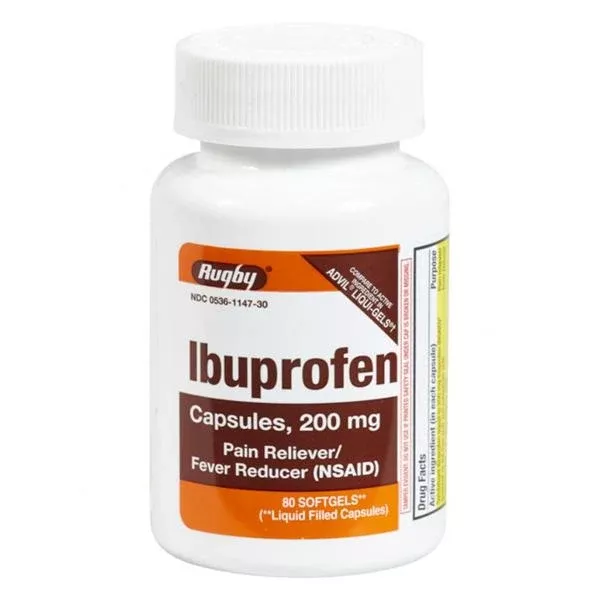 Major-Rugby Pharmaceuticals Ibuprofen 200mg Softgel Capsules Bottle 80/Bt