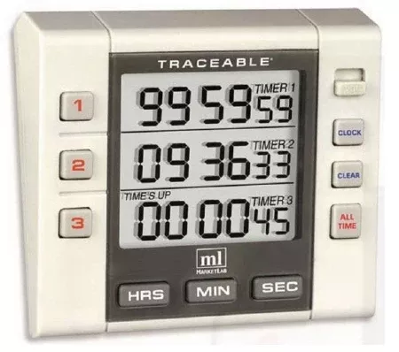 Market Lab Inc Electronic Alarm Timer 3 Channel 100 Hours Digital Display - M-908558-1063 | Each