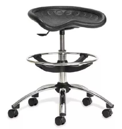 Market Lab Inc STOOL, LAB SIT-STAR CASTERS W/BACK BLK - M-1119343-4984 | Each