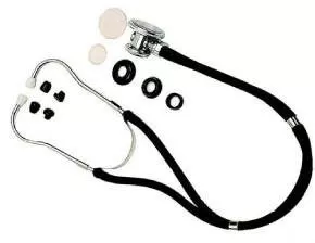 Med-Tech Resources Sprague Stethoscope Black 2-Tube 22 Inch Tube Double-Sided Chestpiece - M-1033156-2857 | Each