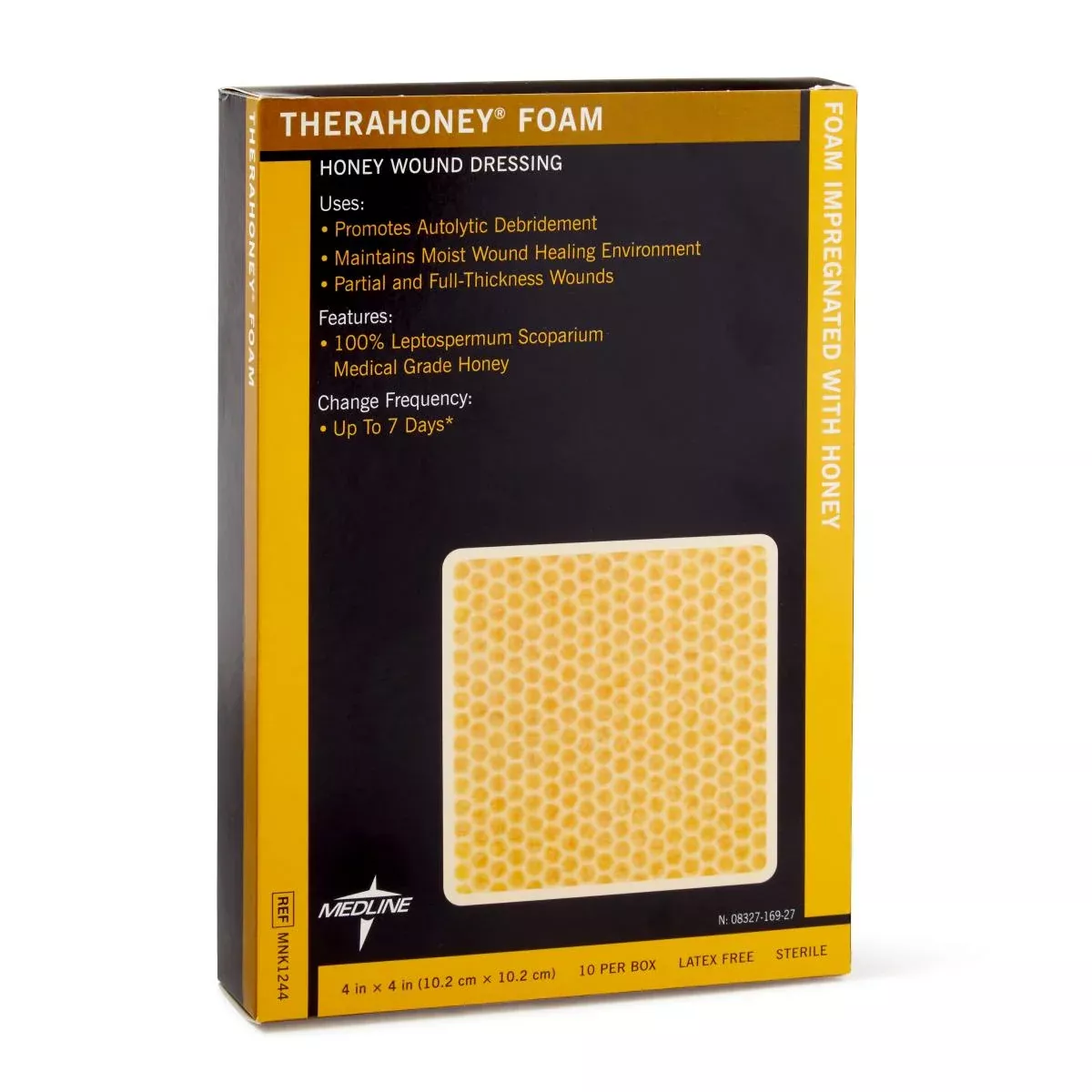 Medline IndustriesDressing TheraHoney 100% Manuka Honey 4x4" 10/Bx