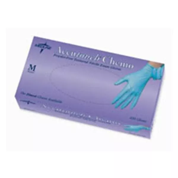 Medline IndustriesGloves Exam Accutouch Chemo Chm Aprvd PF Ntrl LF Sm Blu 100/Bx, 10 BX/CA (MDS192084)