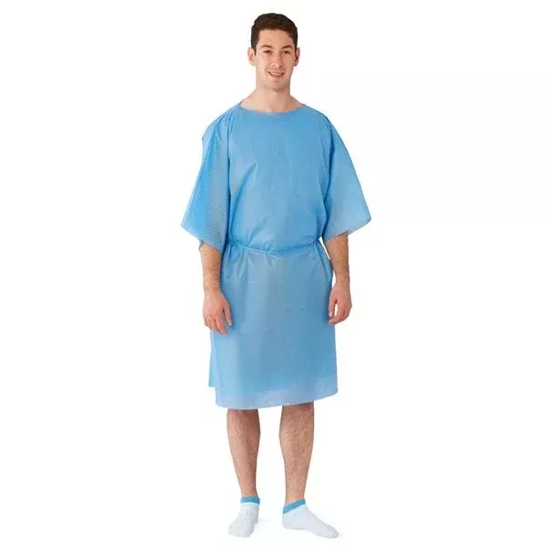 Medline IndustriesGown Patient Multi-Layer X-Large Unisex Blue Adult 50/Ca