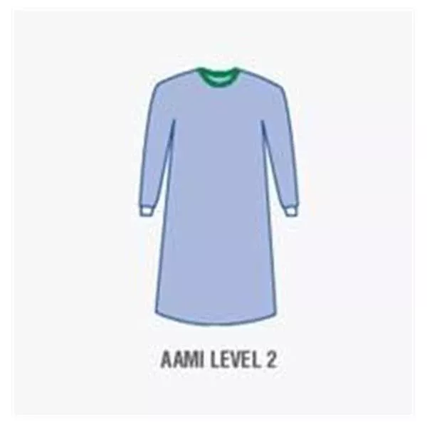 Medline IndustriesGown Surgical Eclipse Large Blue NRnfrcd AAMI L2 Strl LF 30/Ca