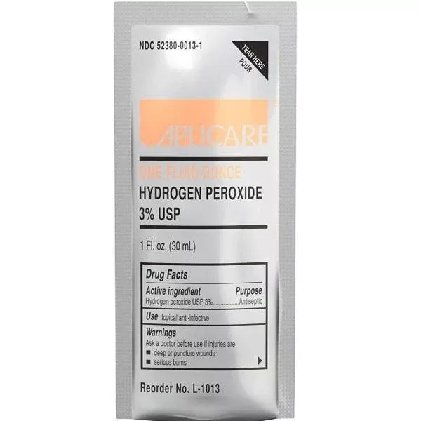 Medline IndustriesHydrogen Peroxide 3% Antiseptic USP Solution 1oz Pouch 200/Ca