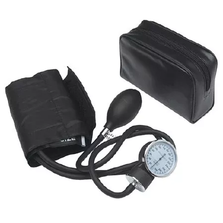 MedSource International Aneroid Sphygmomanometer with Cuff MooreBrand 2-Tube Pocket Size Hand Held Adult Large Cuff - M-1044905-1343 | Each