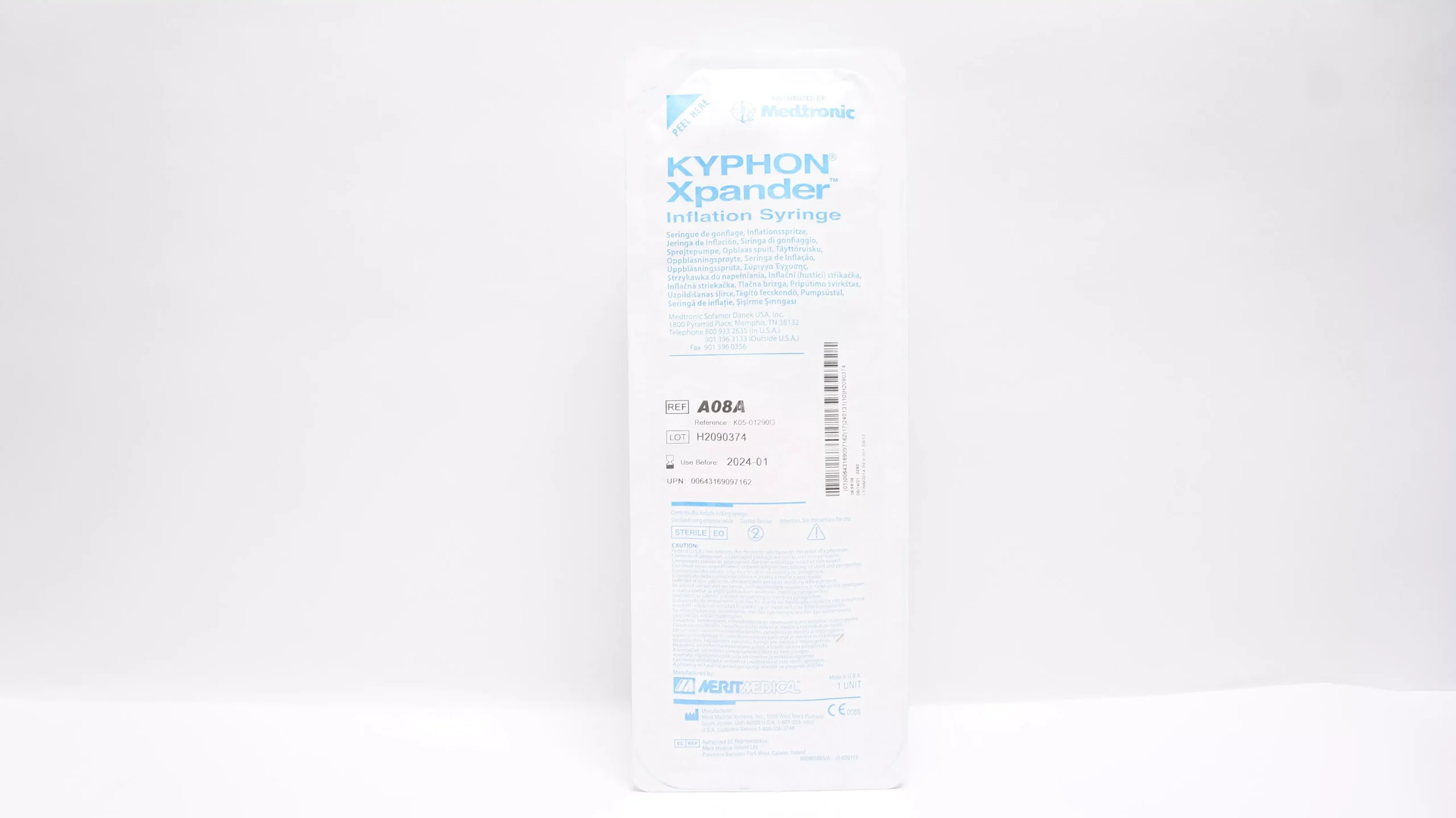 Merit Medical A08A Medtronic Kyphon Xpander Inflation Syringe