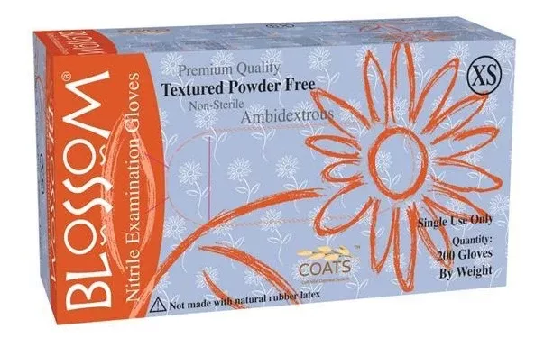 Mexpo InternationalGloves Exam Blossom COATS PF Nitrile LF XL Dawn Blue 10/Ca