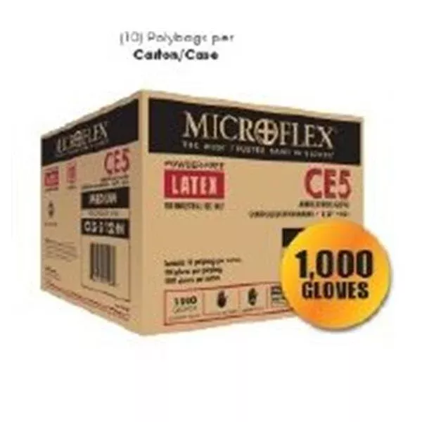 MicroflexGloves Cleanroom CE5 System PF Ltx 12 in Lg NS Wht 1000/Ca