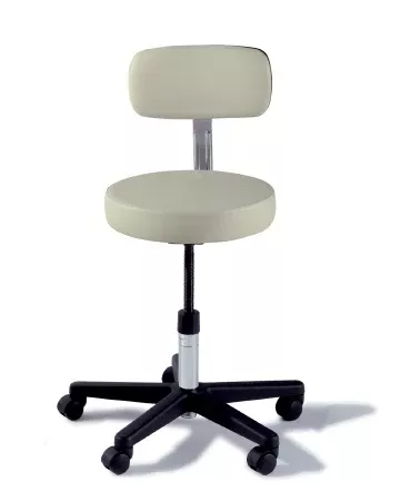 Midmark Adjustable Stool Ritter 271 Value Series Backrest Screw Adjust, Manual Seat Height Adjustment 5 Casters Soothing Blue - M-1091909-2956 | Each