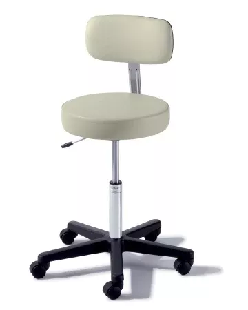 Midmark Air Lift Stool Ritter 273 Value Series Backrest Air Lift, Pneumatic Height Adjustment, Single Lever 5 Casters Lunar Gray - M-1091939-1477 | Each