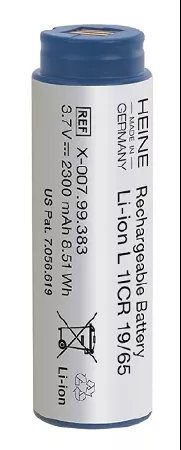 Midmark Lithium-Ion Battery HEINE 10.7V, Rechargeable For BETA 4NT Handle - M-1086662-1522 | Box of 1