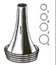 Miltex Ear Speculum Tip Round Tip Size 4 Stainless Steel 4 mm Reusable - M-514135-2438 | Each