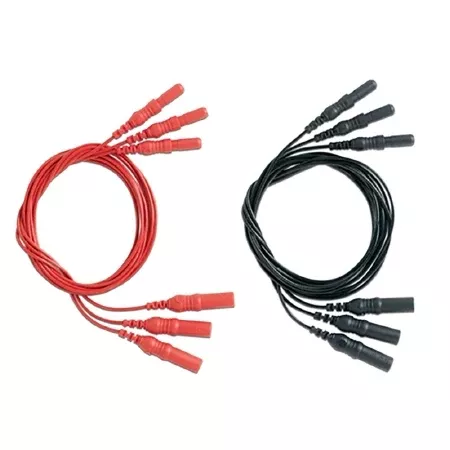 Natus Medical Extension Cable 24 Inch, Red, Blue, 1.5mm Male Touchproof Electrode End, 1.5mm Female Touchproof Instrument End For Monopolar Needle, Most EMG Systems - M-860098-1312 | Pack of 1
