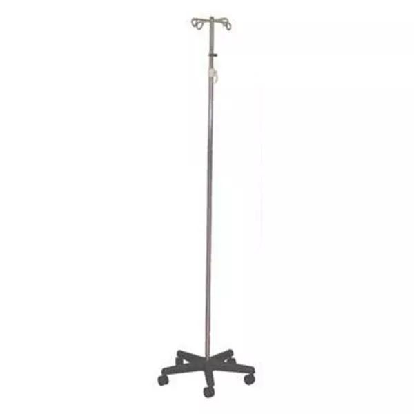 Newmatic Medical IV Pole Econo 59-88" Aluminum/SS Ea