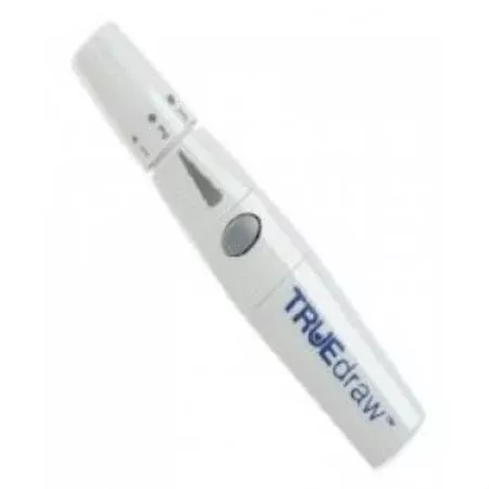 Nipro Diagnostics Lancing Device Truedraw Adjustable Depth Lancet Needle Multiple Depth Settings Push Button Activated - M-867224-3305 | Case of 50