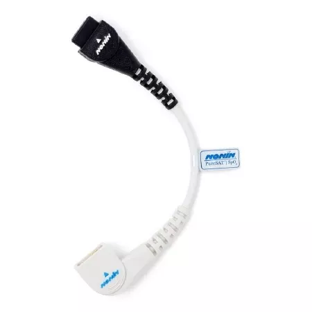 Nonin Medical Cable, Finger Oximetry Right Angle Connector, 6 Inch Cable Avant Tabletop Oximeter, 8500 Oximeter - M-529546-2135 | Each