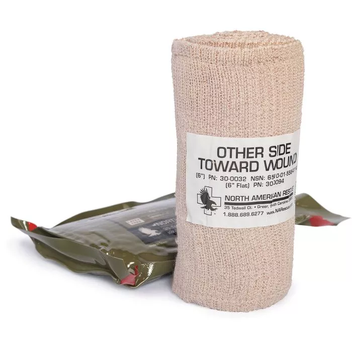 North America RescueDressing Emergency Trauma Cotton 4" Ea
