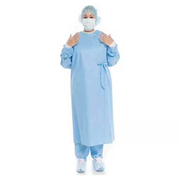 O & M Halyard Gown Surgical Evolution 4 Large Blu/Ylw Nckbnd NRnfrcd Strl 36/Ca
