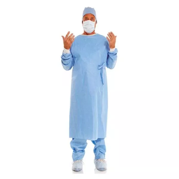 O & M Halyard Gown Surgical Evolution 4 Large Blu/Ylw Nckbnd NRnfrcd Strl Ea, 36 EA/CA (90012)