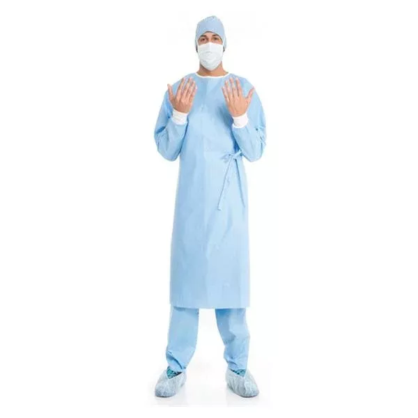 O & M Halyard Gown Surgical Evolution 4 XL Blu/Ylw Nckbnd NRnfrcd Strl 32/Ca