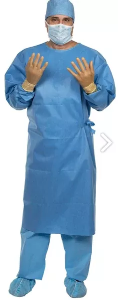 O & M Halyard Gown Surgical Spectrum XL Blue NRnfrcd AAMI Level 3 Strl 28/Ca