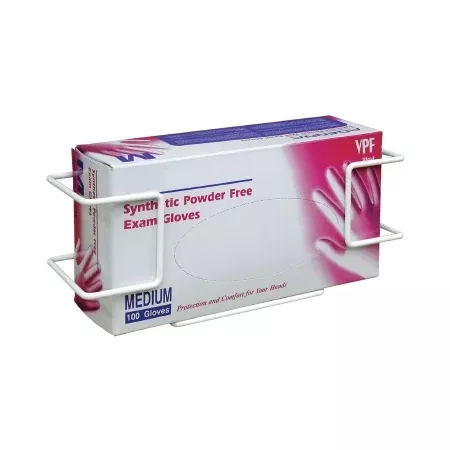 Omnimed Glove Box Holder Omni Horizontal or Vertical Mounted 1-Box Capacity White 3 X 4 X 10-3/4 Inch Coated Wire - M-477696-4239 | Each