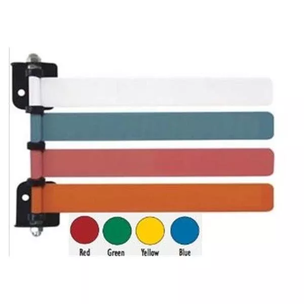 OmnimedFlag System Exam Room 8" Wall Mount MltClr Pwd Ct Alum W/ 4Flg EA