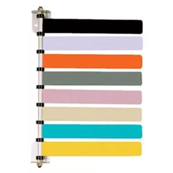 OmnimedFlag System Exam Room Custom 8" Wall Mount Pwd Ct Alum W/ 5Flg Ea