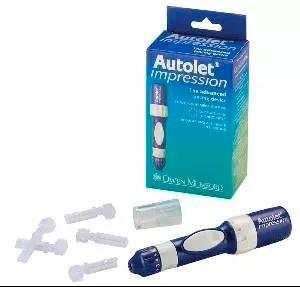 Owen Mumford Lancing Device Autolet Adjustable Depth Lancet Needle Multiple Depth Settings 1 Depth Adjuster - M-705686-1176 | Each