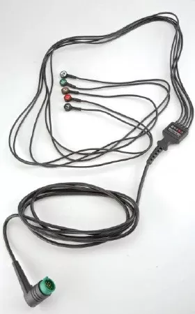 The Palm Tree Group Cable, ECG 15 Lead Cable, Right Angle Connector, 4 Limb Leads, 1 Chest Lead Labeled V1 LIFEPAK 20 Device - M-450243-2042 | Each