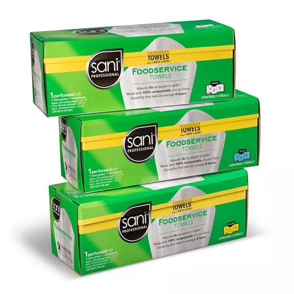 PDI Professional Disposables Dry Foodservice Towel 15x7.5" White 4/Ca