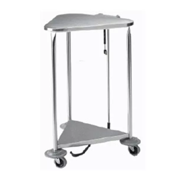 Pedigo Products Hamper Linen Stainless Steel Triangular 35x78-5/8" Silver Ea (P-1121-SS)