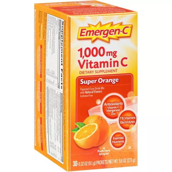 Pfizer Consumer Health Emergen-C Orange Mix Super 30/Bx, 12 BX/CA (50076314302036)