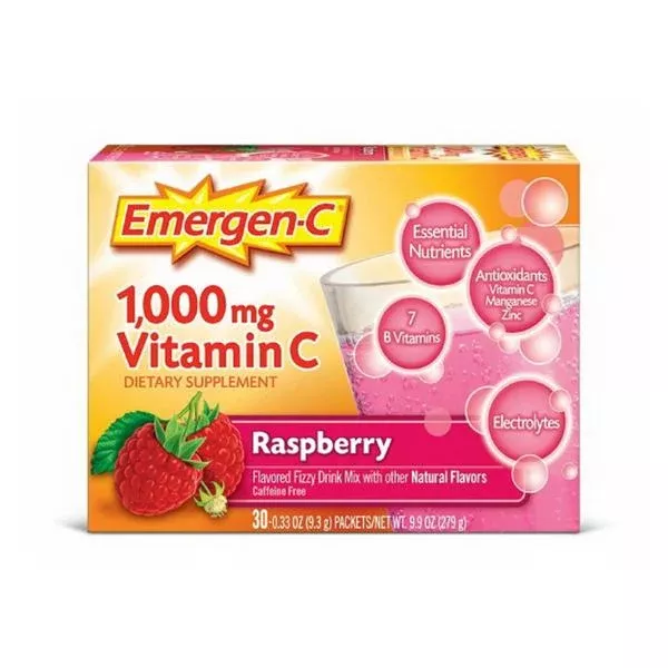 Pfizer Consumer Health Emergen-C Powder Packet Raspberry Mix 30/Bx, 12 BX/CA (50076314302012)