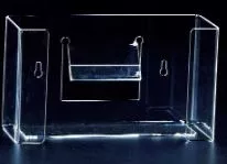 PlasdentGlove Box Holder Acrylic Single Clear Horizontal Ea