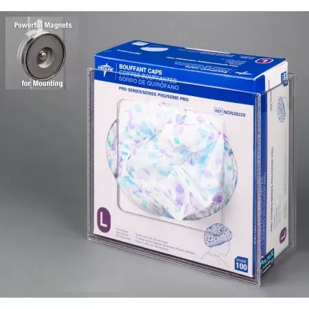 Poltex Inc Bouffant Cap Dispenser Magnetic Mount 1-Box Capacity Clear 4.9 X 10.2 X 11-1/4 Inch PETG Plastic - M-1161846-4619 | Each