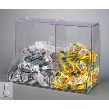 Poltex Inc Eyewear / Ear Plug Dispenser Wall Mount Clear 8.2 X 13-1/2 X 18-1/2 Inch Plastic - M-1161845-4008 | Each