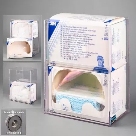 Poltex Inc Face Shield Dispenser Magnetic Mount 2-Box Capacity Clear 6.4 X 11-1/2 X 15 Inch PETG Plastic - M-1161892-4988 | Each