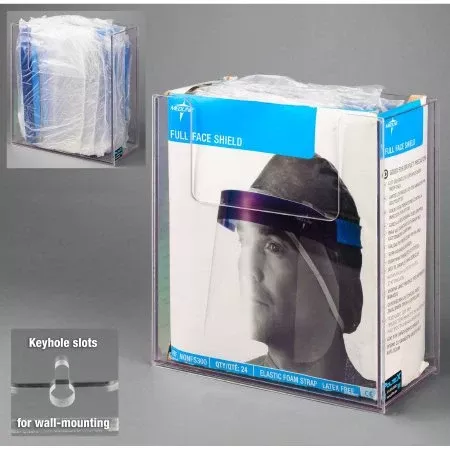 Poltex Inc Face Shield Dispenser Magnetic Mount Clear 5.65 X 12-1/4 X 13 Inch PETG Plastic - M-1161894-4154 | Each