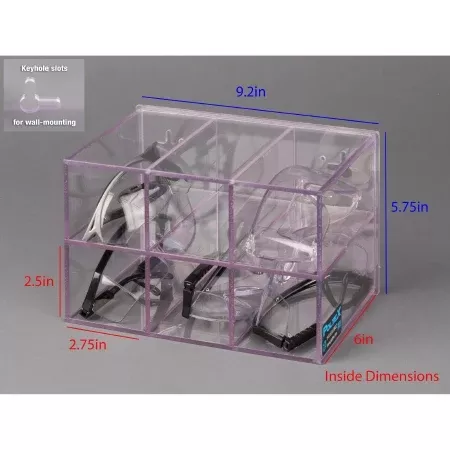 Poltex Inc HOLDER, EYEWEAR PROTECTION 6POS WALL MOUNT - M-1187480-1658 | Each